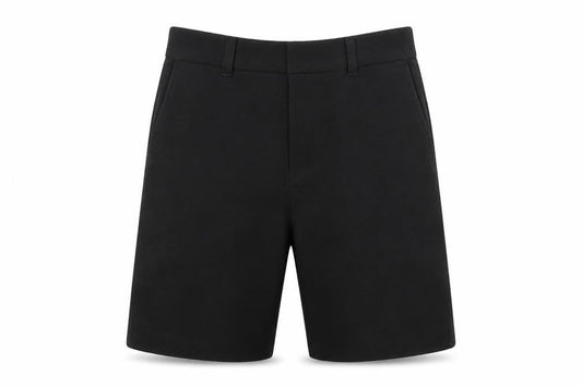 Front view of George boys’ black bermuda shorts, size 6-7, years