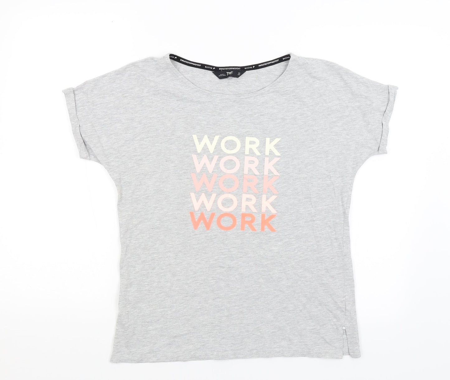 F&F Womens Grey   Basic T-Shirt Size S