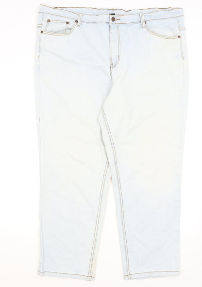 Cotton Traders Womens Blue   Straight Jeans Size 44 L27 in