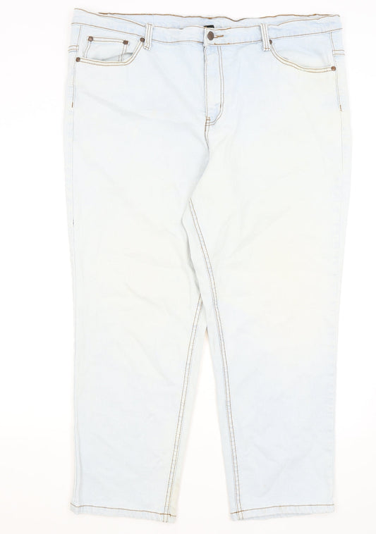 Cotton Traders Womens Blue   Straight Jeans Size 44 L27 in