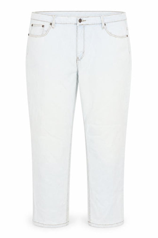Front view of Cotton Traders women’s blue straight jeans, size UK 44, 27-inch leg