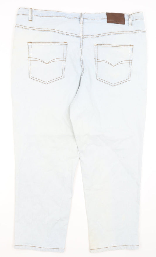 Cotton Traders Womens Blue   Straight Jeans Size 44 L27 in