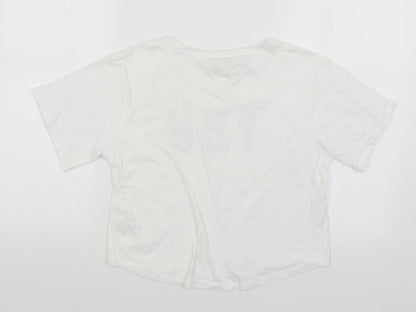 Miss E-vie Girls White   Cropped T-Shirt Size 13-14 Years  - The Future Starts With You