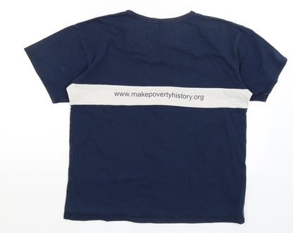 Sandbag Mens Blue    T-Shirt Size L