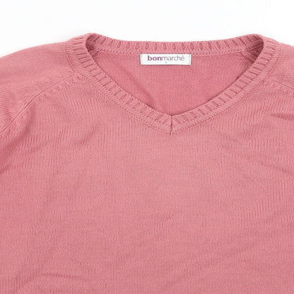 Womens UK Size S Bonmarche Pink Pullover Jumper