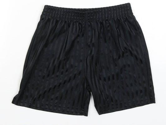 George Boys Black Striped  Sweat Shorts Size 9-10 Years