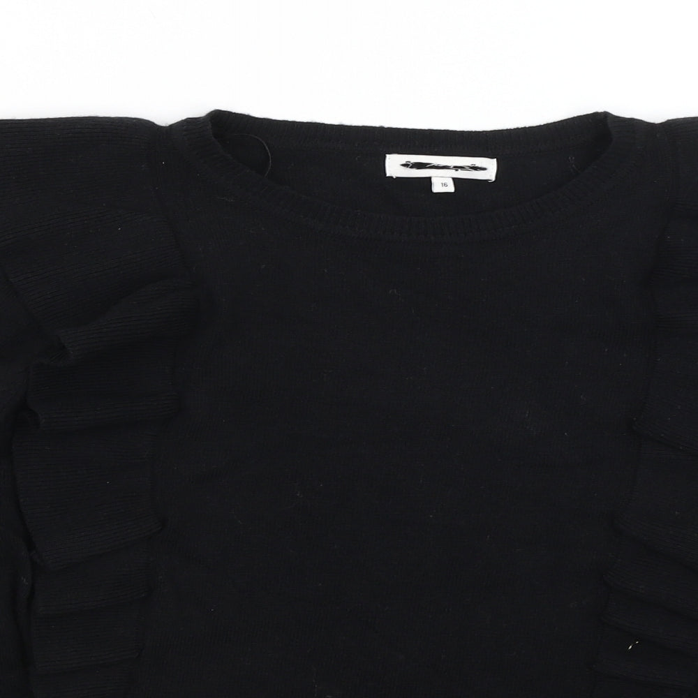 Womens UK Size 16 Preworn Black Pullover Jumper