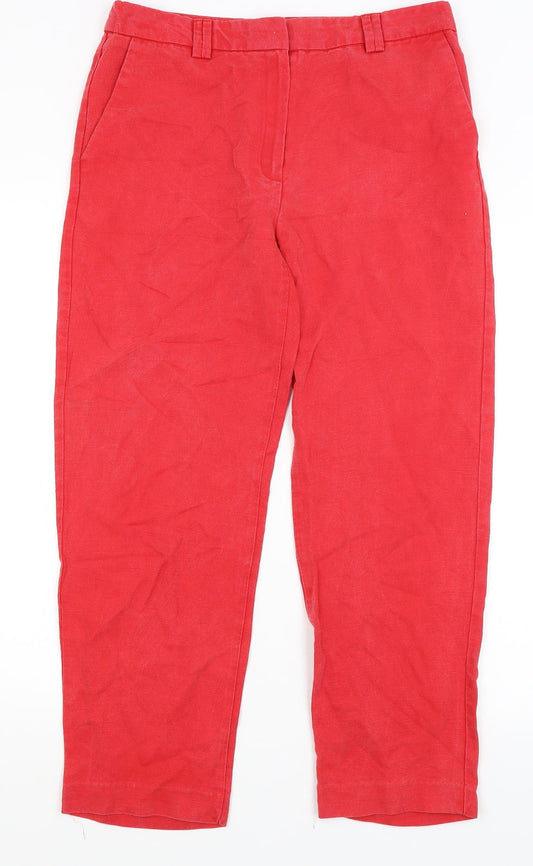 Womens UK Size 10 M&S Regular Fit  Red Trousers