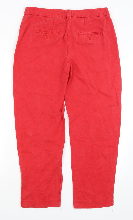 Womens UK Size 10 M&S Regular Fit  Red Trousers