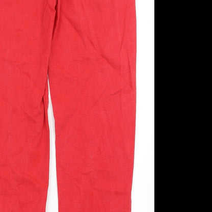 Womens UK Size 10 M&S Regular Fit  Red Trousers