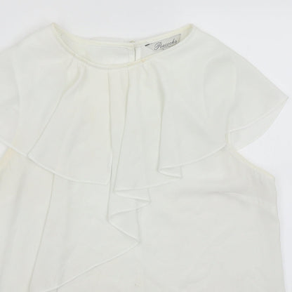 Womens UK Size 14 Peacocks White Basic Blouse
