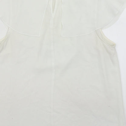 Womens UK Size 14 Peacocks White Basic Blouse