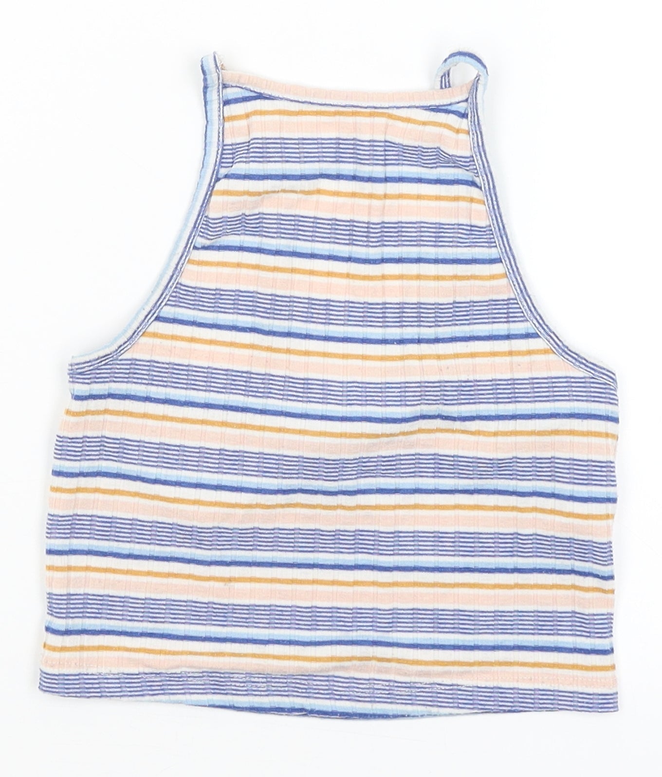 Womens UK Size 6 New Look Blue Cropped Tank