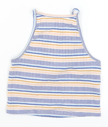 Womens UK Size 6 New Look Blue Cropped Tank