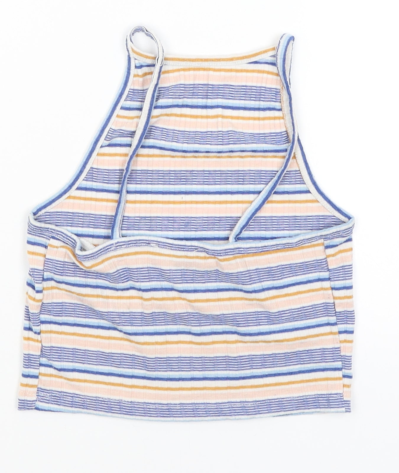 Womens UK Size 6 New Look Blue Cropped Tank