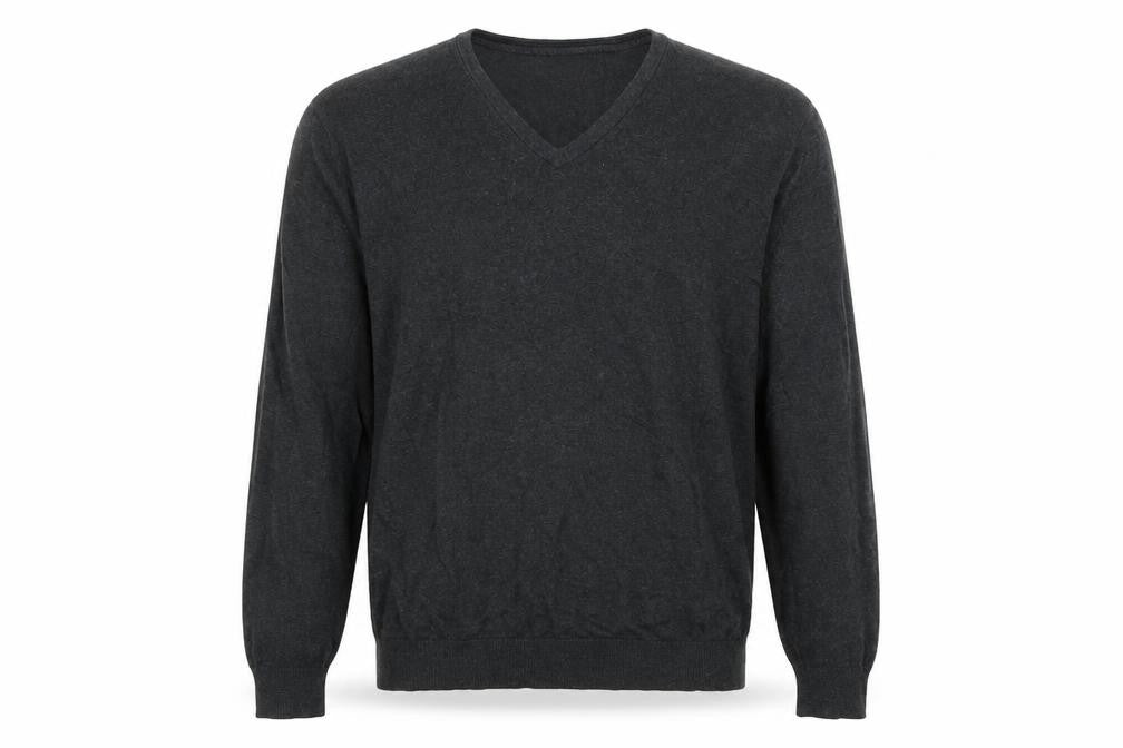 Front view of Greenwoods men’s grey jumper, size XL