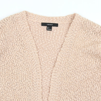 FOREVER 21 Womens Pink   Cardigan Jumper Size L