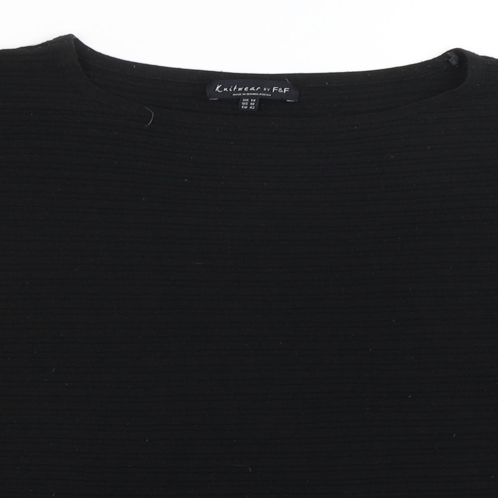 F&F Womens Black   Pullover Jumper Size 14