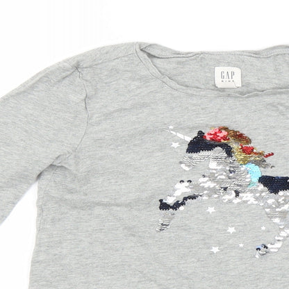 Gap Girls Grey   Basic T-Shirt Size S