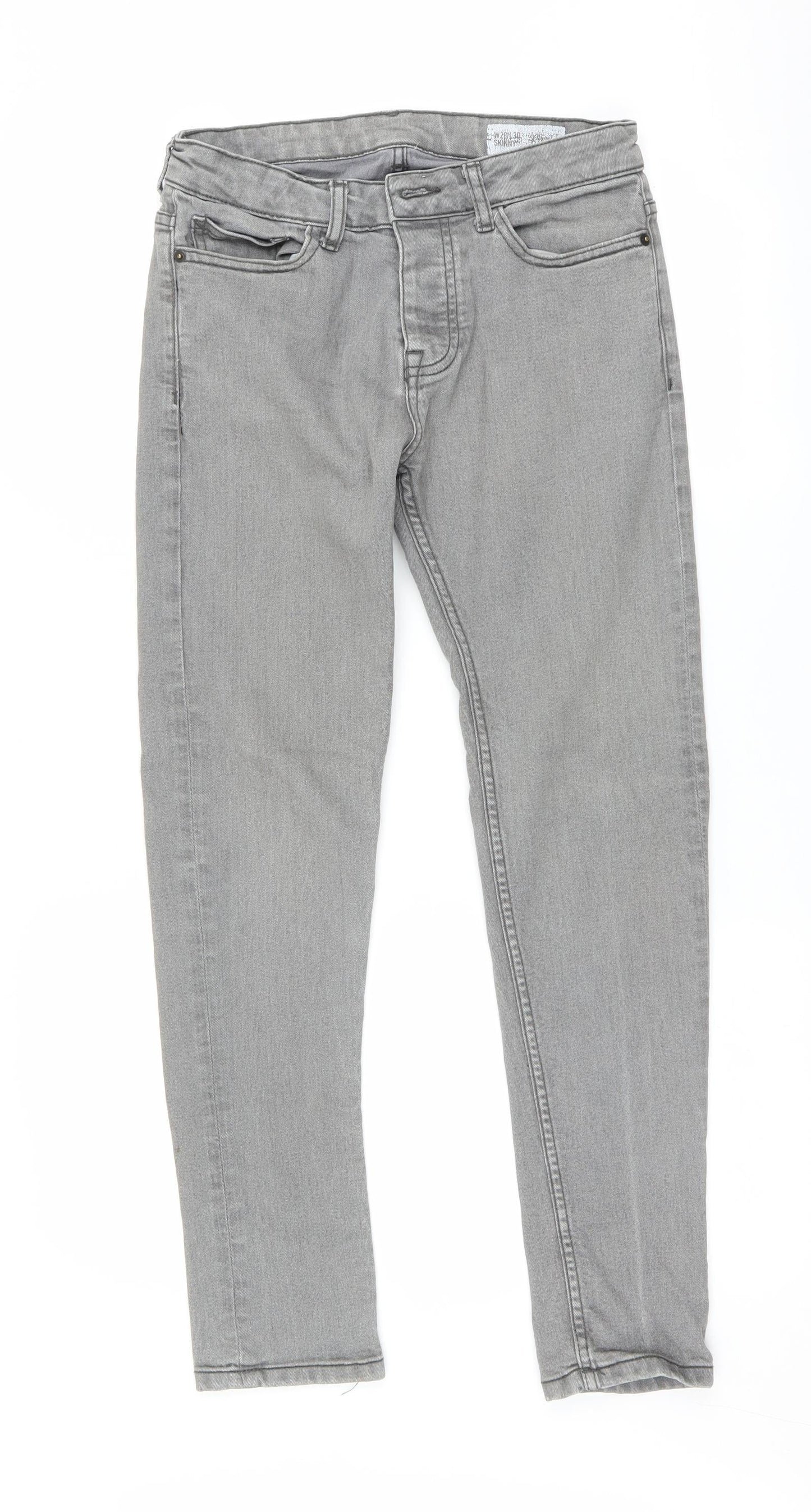 Denim & Co. Womens Grey   Skinny Jeans Size 28 L30 in