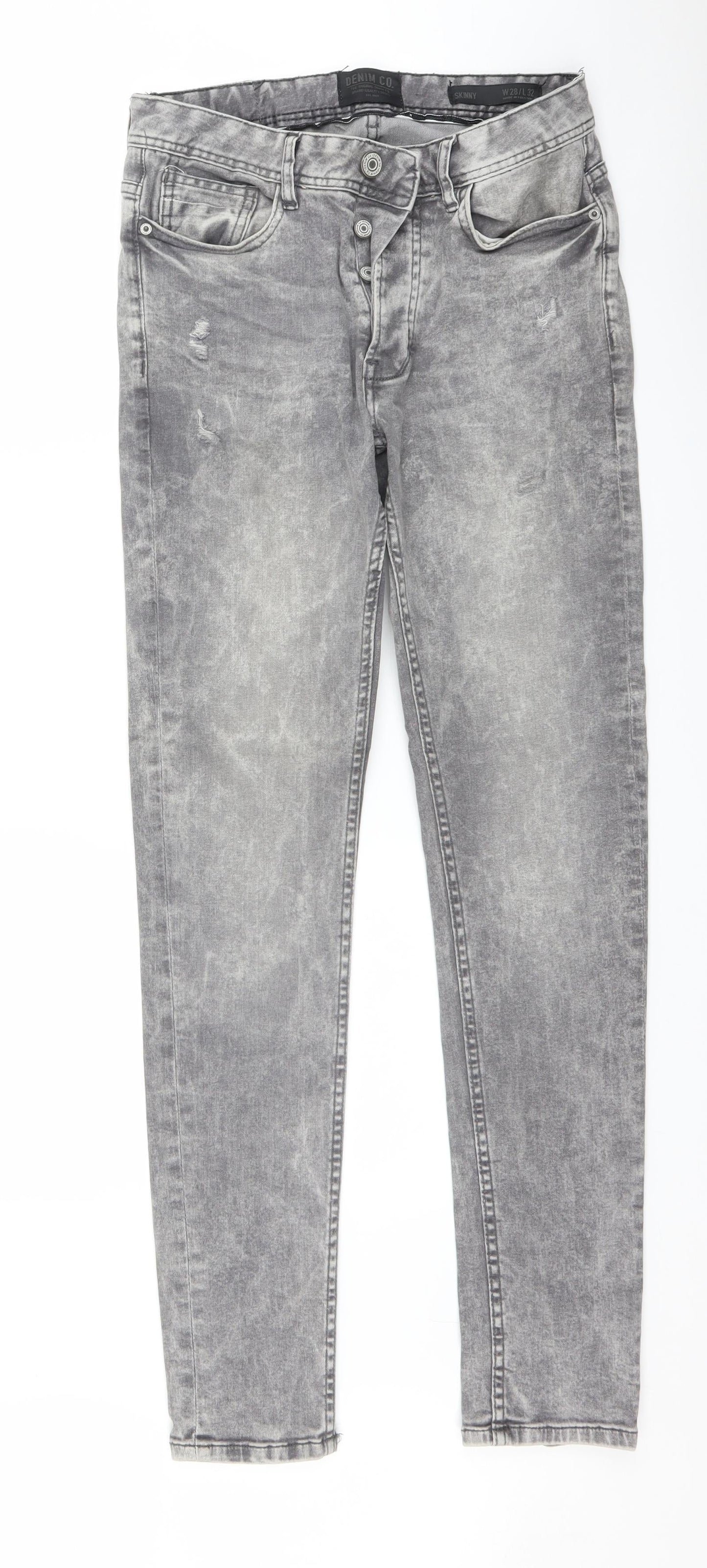 Denim & Co. Womens Grey   Skinny Jeans Size 28 L32 in