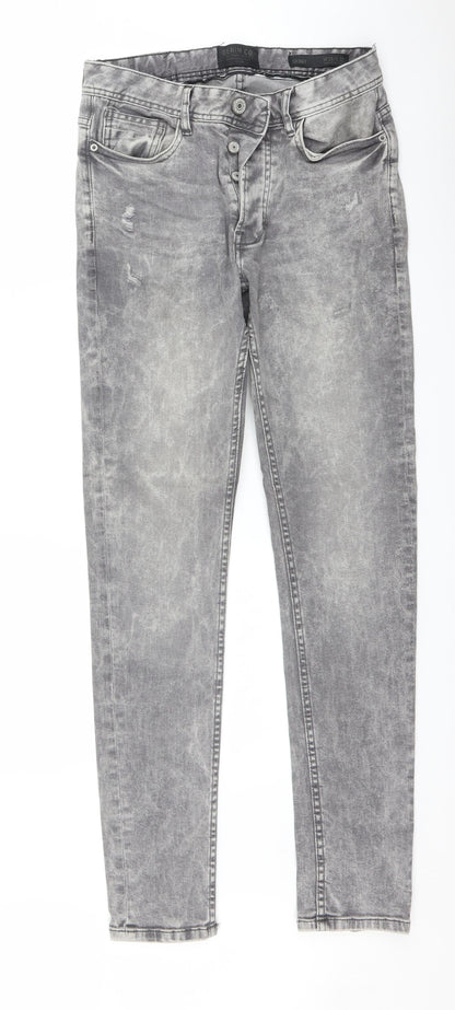 Denim & Co. Womens Grey   Skinny Jeans Size 28 L32 in