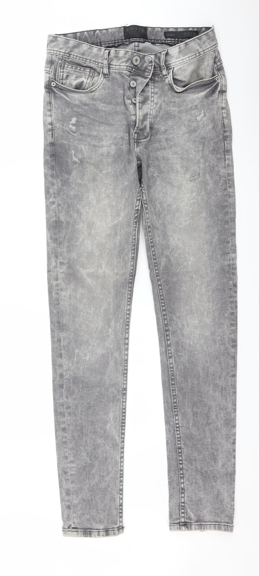 Denim & Co. Womens Grey   Skinny Jeans Size 28 L32 in