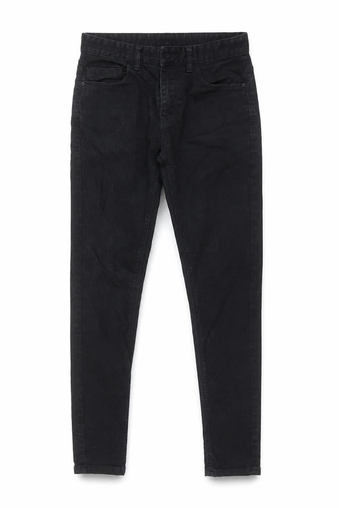 Front view of Next women’s black skinny jeans, size UK 27, in, 30.5-inch leg
