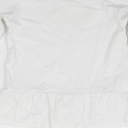 TU Girls White   Basic T-Shirt Size 7 Years
