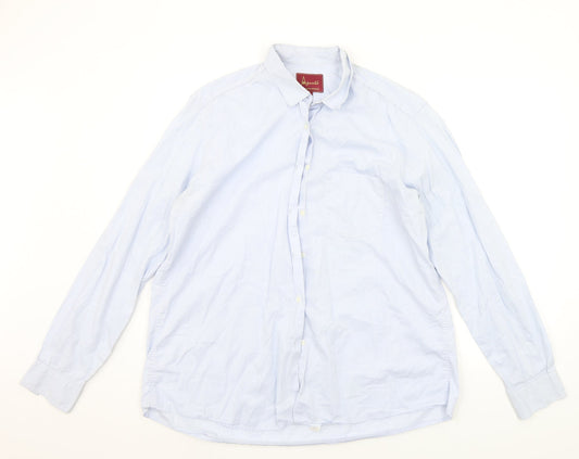 ARUUTO Mens Blue    Button-Up Size XL