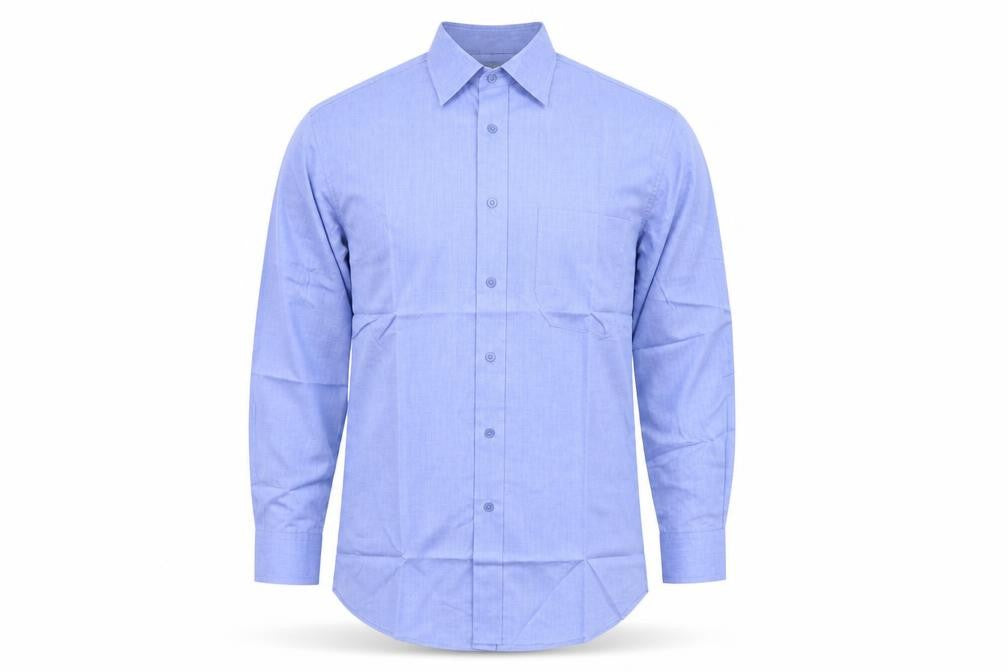 Mens UK Size 15.5 SAVATINI Blue  Button-Up Long Sleeve Casual Shirt