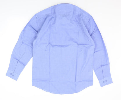 SAVATINI Mens Blue    Button-Up Size 15.5