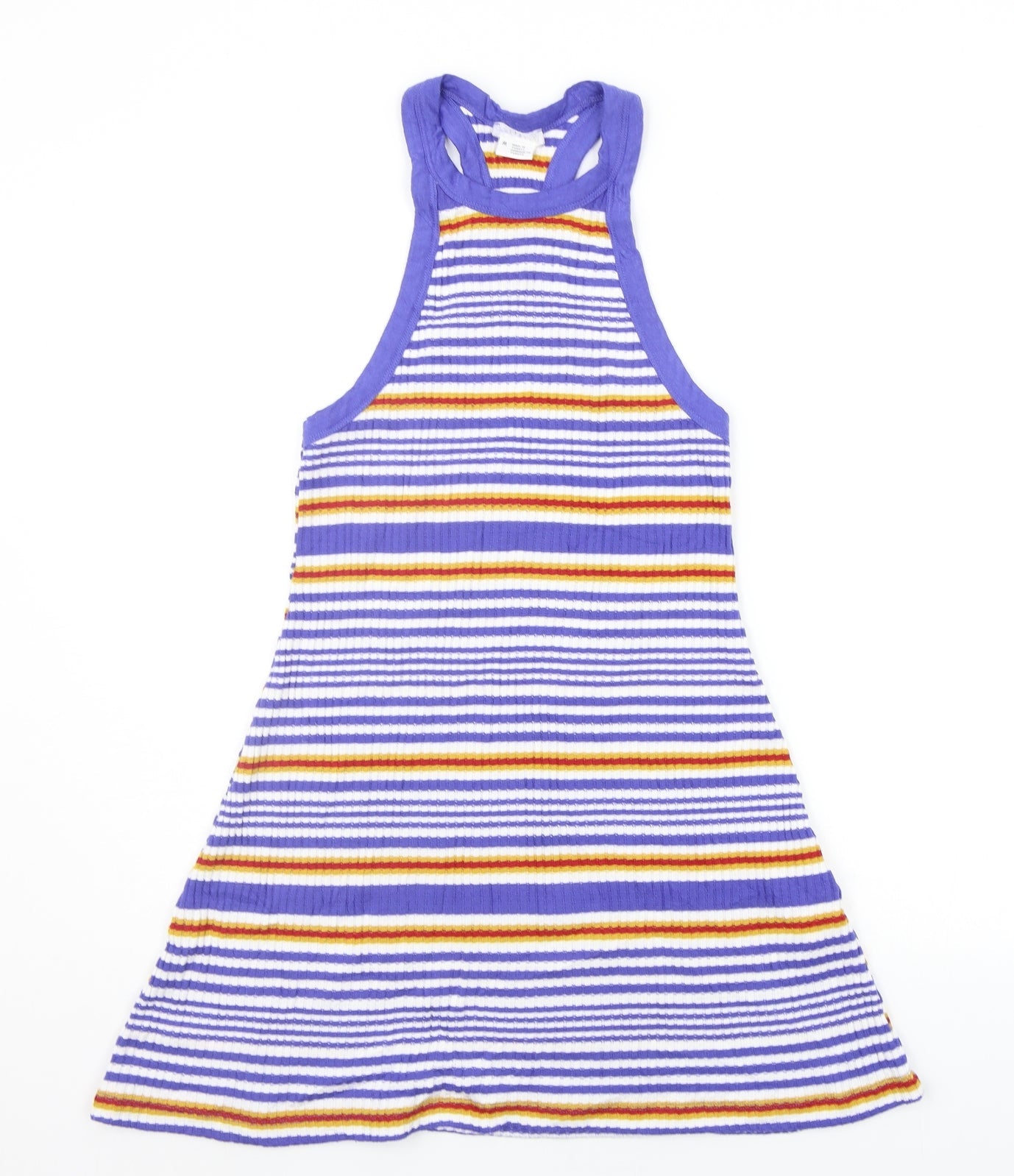 Cooperative Womens Blue Striped  A-Line  Size M