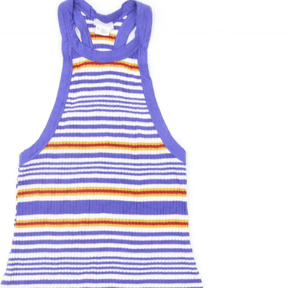 Cooperative Womens Blue Striped  A-Line  Size M