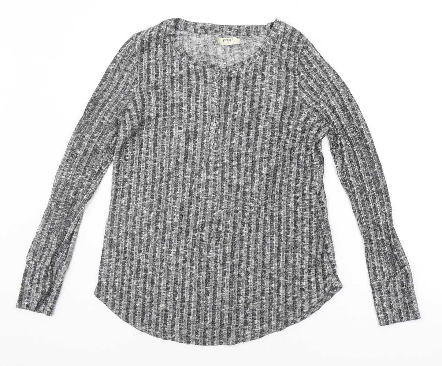 Womens UK Size 14 Papaya Grey Pullover Jumper