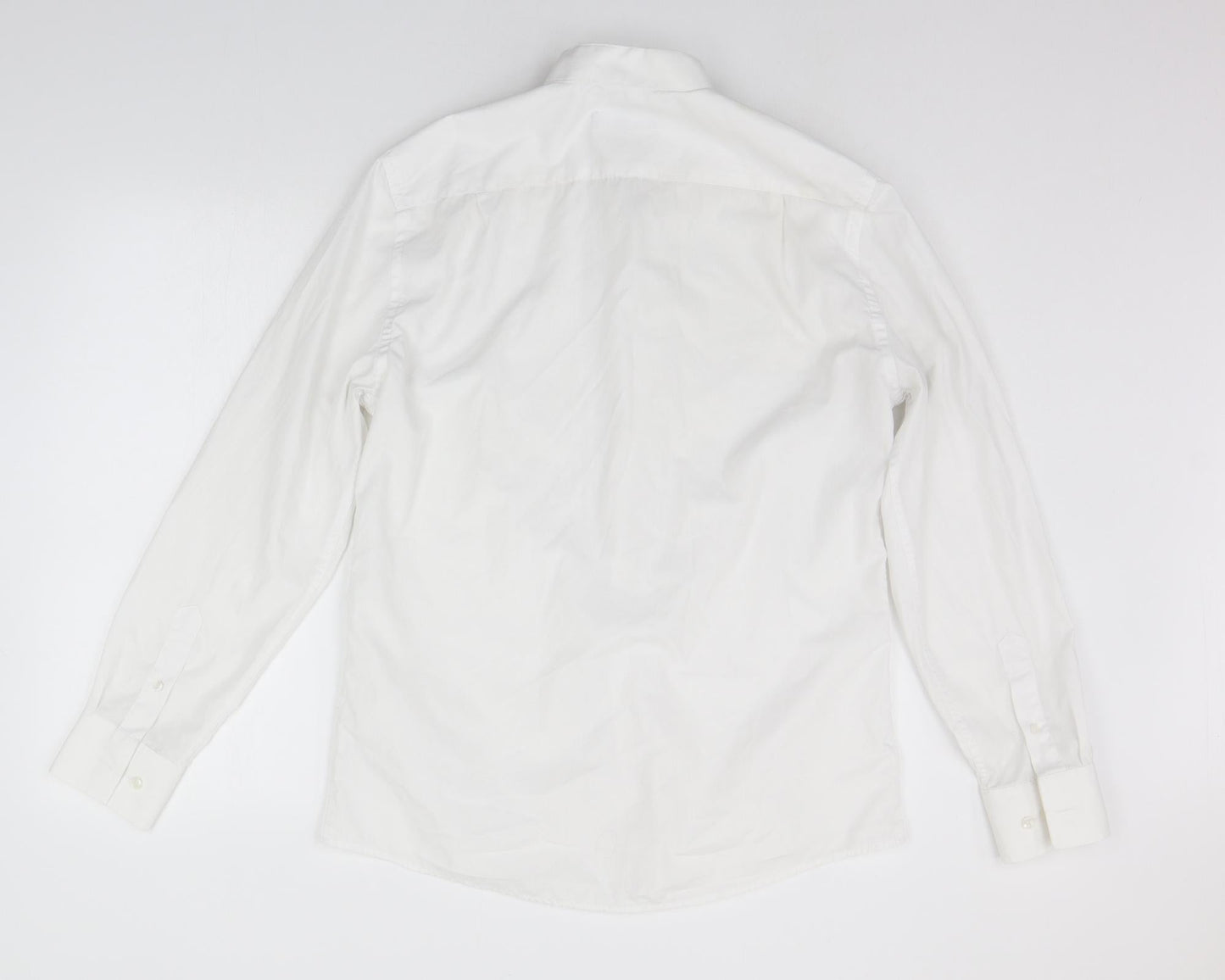 Tailor & Cutter Mens White    Button-Up Size 15.5