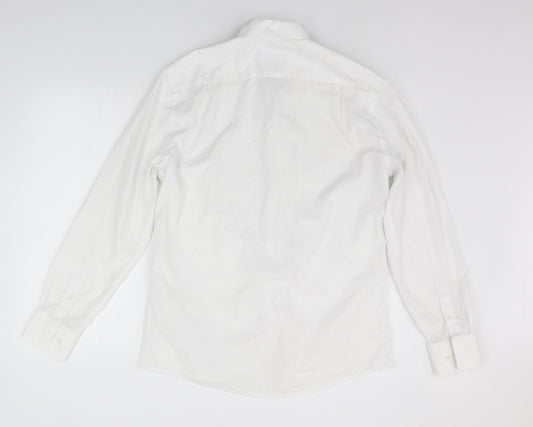 Tailor & Cutter Mens White    Button-Up Size 15.5