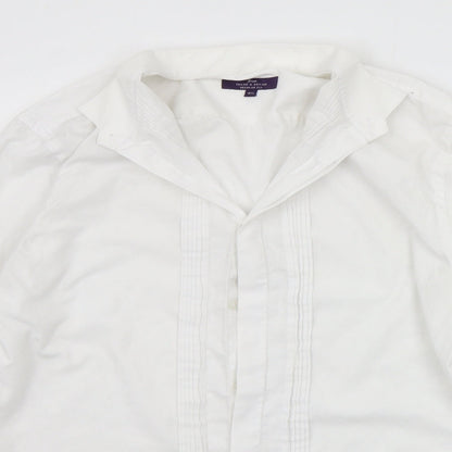 Tailor & Cutter Mens White    Button-Up Size 15.5
