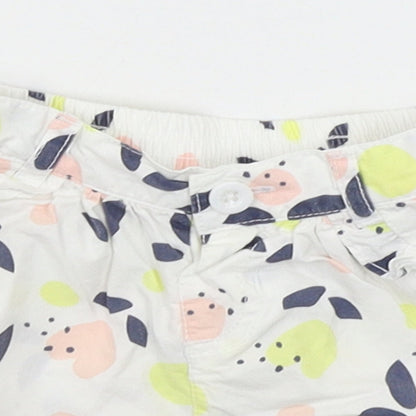 Tiny Little Wonders Baby White Geometric  Cropped Trousers Size 12-18 Months