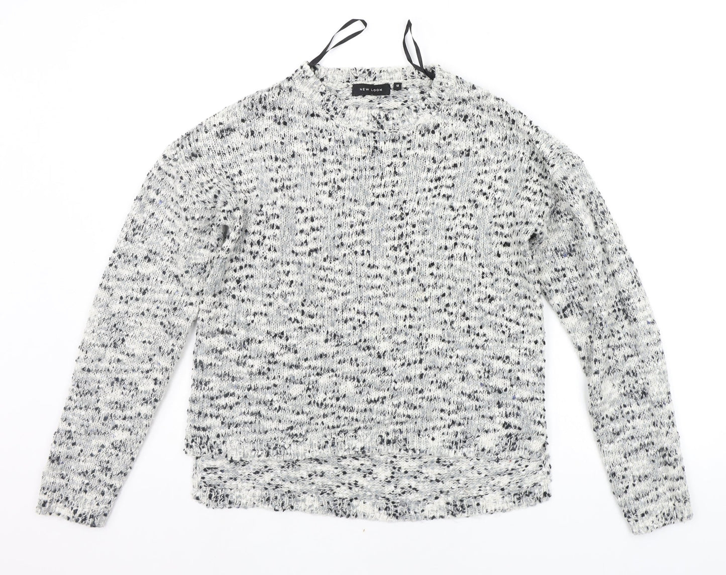 Womens UK Size 12 New Look Grey Pullover Jumper