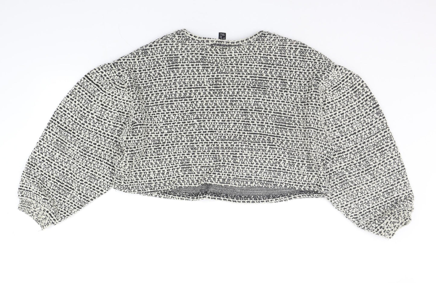 Primark Womens White Geometric  Pullover Jumper Size L