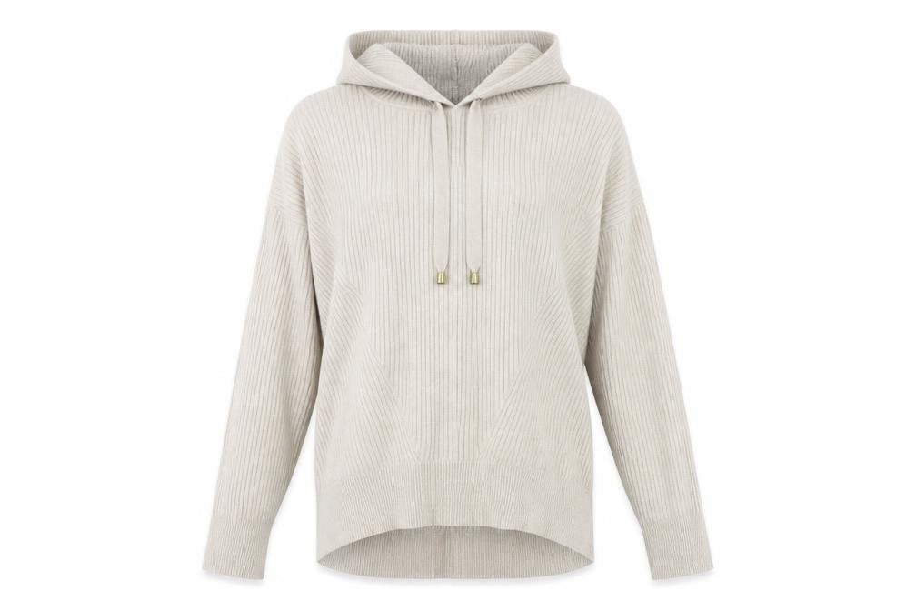 Front view of George women’s beige pullover hoodie, size S