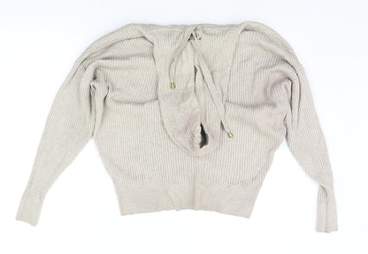 George Womens Beige   Pullover Hoodie Size S