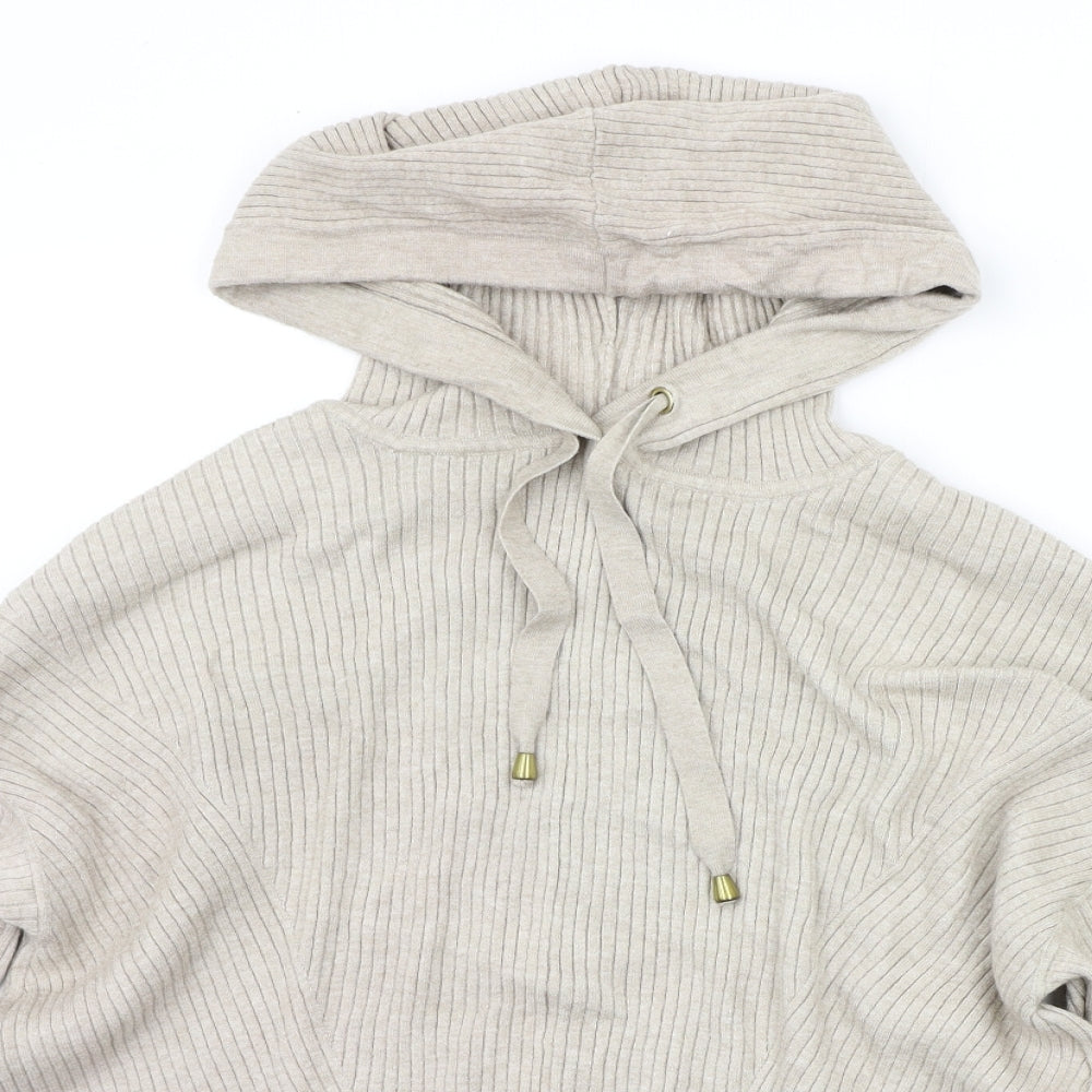 George Womens Beige   Pullover Hoodie Size S