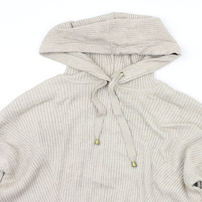 George Womens Beige   Pullover Hoodie Size S