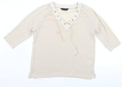 Womens UK Size 20 Dorothy Perkins Beige Pullover Jumper