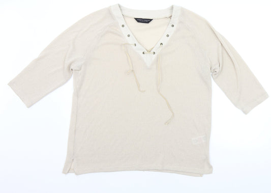 Womens UK Size 20 Dorothy Perkins Beige Pullover Jumper