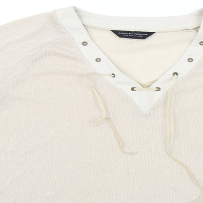 Womens UK Size 20 Dorothy Perkins Beige Pullover Jumper