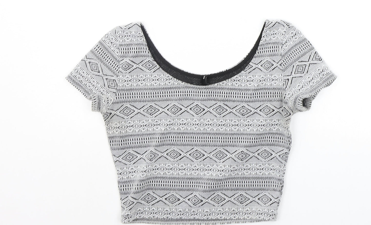 Womens UK Size S Divided Grey Basic Blouse