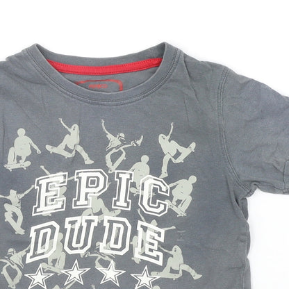pEP&CO Boys Grey   Basic T-Shirt Size 5-6 Years
